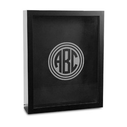Round Monogram Bottle Cap Shadow Box - 11in x 14in (Personalized)