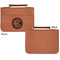 Round Monogram Cognac Leatherette Bible Covers - Small Single Sided Apvl