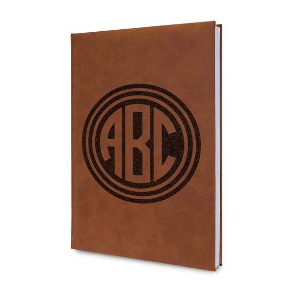 Custom Round Monogram Leatherette Journal (Personalized)