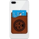 Round Monogram Leatherette Phone Wallet (Personalized)