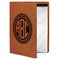 Round Monogram Leatherette Portfolio with Notepad - Small - Single Sided (Personalized)