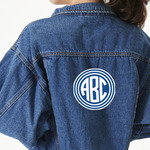 Round Monogram Twill Iron On Patch - Custom Shape - X-Large - Single (Personalized)
