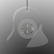 Round Monogram Engraved Glass Ornament - Bell