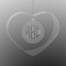 Round Monogram Engraved Glass Ornaments - Heart