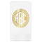 Round Monogram Foil Stamped Guest Napkins - Front View