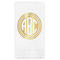 Round Monogram Guest Napkins - Foil Stamped (Personalized)