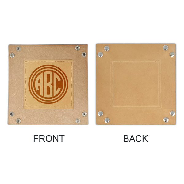 Round Monogram Genuine Leather Valet Trays - APPROVAL