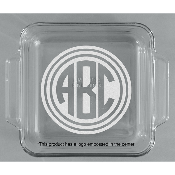 Round Monogram Glass Cake Dish - APPROVAL (8x8)