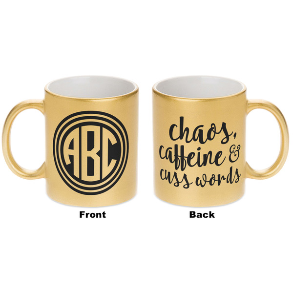 Round Monogram Gold Mug - Apvl