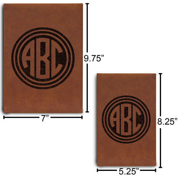 Round Monogram Journal Size Comparisons w/ Dimensions