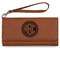 Round Monogram Ladies Wallet - Leather - Rawhide - Front View