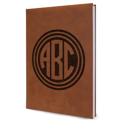 Round Monogram Leather Sketchbook (Personalized)