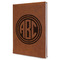 Round Monogram Leather Sketchbook - Large - Double Sided - Angled View