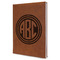 Round Monogram Leather Sketchbook (Personalized)