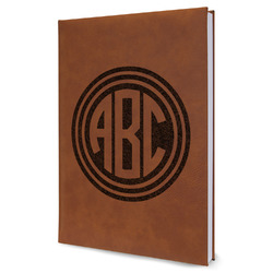 Round Monogram Leather Sketchbook - Large - Single-Sided (Personalized)