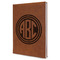 Round Monogram Leather Sketchbook - Large - Single-Sided (Personalized)