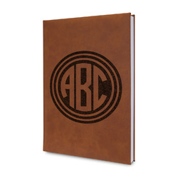 Round Monogram Leather Sketchbook - Small - Double-Sided (Personalized)