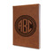 Round Monogram Leather Sketchbook - Small - Single Sided - Angled View