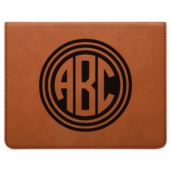 Round Monogram Leatherette 4-Piece Wine Tool Set (Personalized)