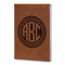 Round Monogram Leatherette Journal - Large - Double-Sided (Personalized)