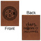 Round Monogram Leatherette Journals - Large - Double Sided - Front & Back View