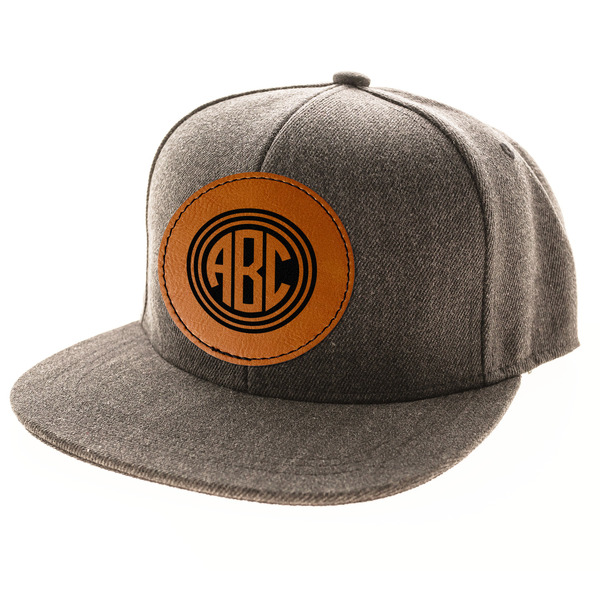 Round Monogram Leatherette Patches - LIFESTYLE (HAT) Circle