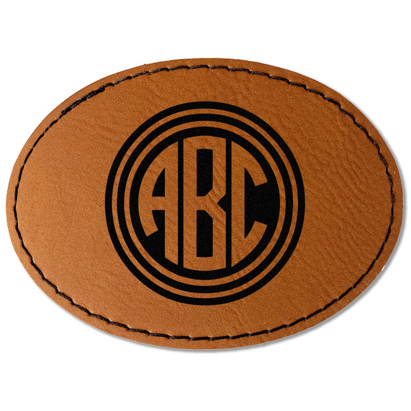 Round Monogram Leatherette Patches - Oval
