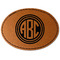 Round Monogram Faux Leather Iron On Patch - Oval (Personalized)