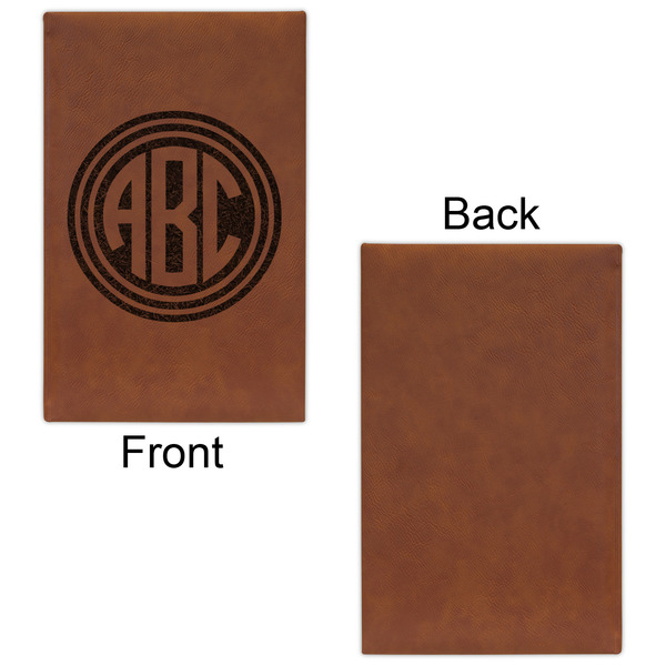 Round Monogram Leatherette Sketchbooks - Small - Single Sided - Front & Back View