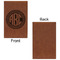 Round Monogram Leatherette Sketchbooks - Small - Single Sided - Front & Back View
