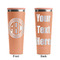 Round Monogram Peach RTIC Everyday Tumbler - 28 oz. - Front and Back