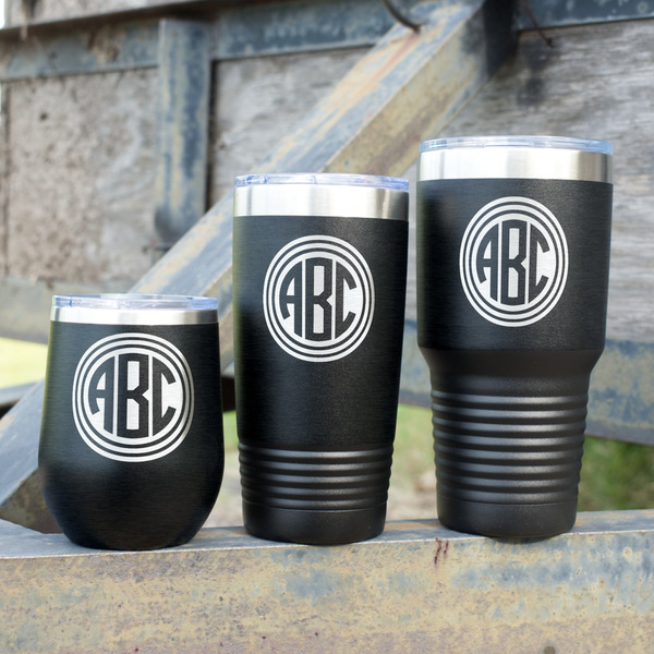 Round Monogram Polar Camel Tumblers - Group Shot