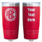 Round Monogram Red Polar Camel Tumbler - 20oz - Double Sided - Approval
