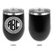 Round Monogram Stainless Wine Tumblers - Black - Single Sided - Approval