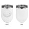Round Monogram Stainless Wine Tumblers - White - Single Sided - Approval