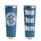 Round Monogram Steel Blue RTIC Everyday Tumbler - 28 oz. - Front and Back