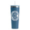 Round Monogram RTIC Everyday Tumbler with Straw - 28oz - Steel Blue - Single-Sided (Personalized)