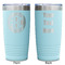Round Monogram Teal Polar Camel Tumbler - 20oz -Double Sided - Approval