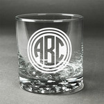 Round Monogram Whiskey Glass - Engraved (Personalized)