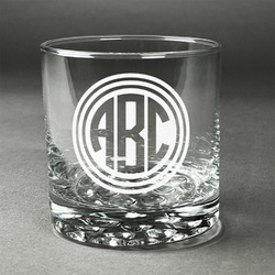 Round Monogram Whiskey Glass (Single) (Personalized)
