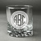 Round Monogram Whiskey Glass - Front/Approval