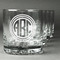 Round Monogram Whiskey Glasses Set of 4 - Engraved Front