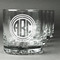 Round Monogram Whiskey Glasses - Engraved - Set of 4 (Personalized)