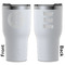 Round Monogram White RTIC Tumbler - Front and Back