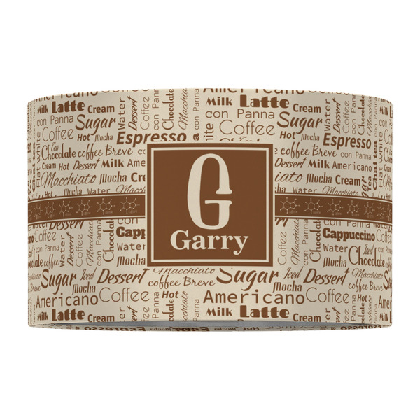 Coffee Lover 12" Drum Lampshade - FRONT (Fabric)