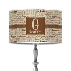 Coffee Lover 12" Drum Lamp Shade - Poly-film (Personalized)