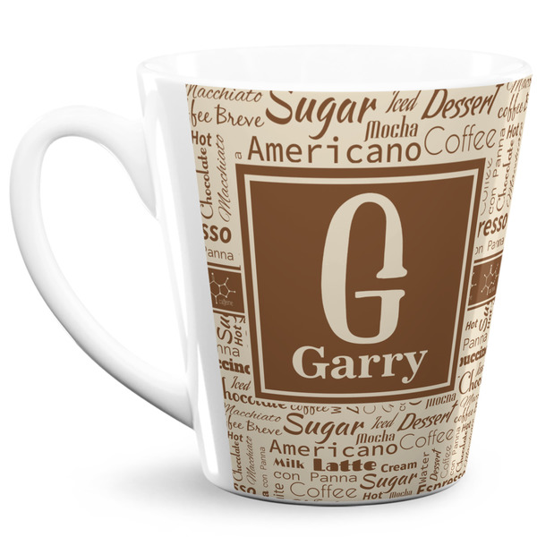 Custom Coffee Lover 12 Oz Latte Mug (Personalized)
