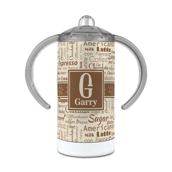 Custom Coffee Lover 12 oz Stainless Steel Sippy Cup (Personalized)
