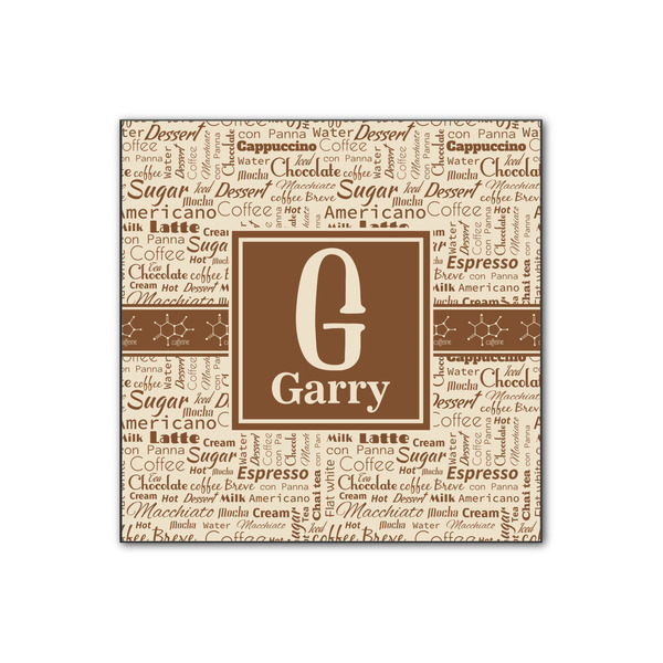 Custom Coffee Lover Wood Print - 12x12 (Personalized)