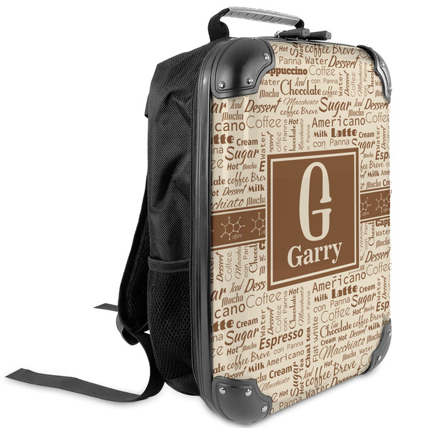 Custom Coffee Lover Kids Hard Shell Backpack (Personalized)